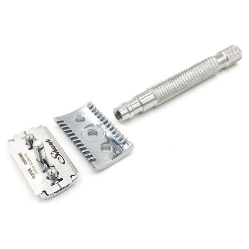 Parker 68S Stainless Steel Handle Open Comb Head Safety Razor