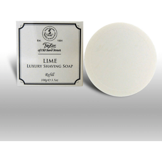 Taylor Of Old Bond Street  Lime Luxury Shaving Soap Refill For Wooden Bowl 100g