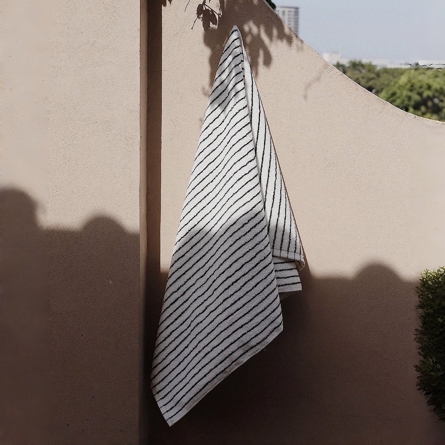 Scandi Retro Striped Cotton Bath Towel, 100% Cotton Ultra Plush & Soft