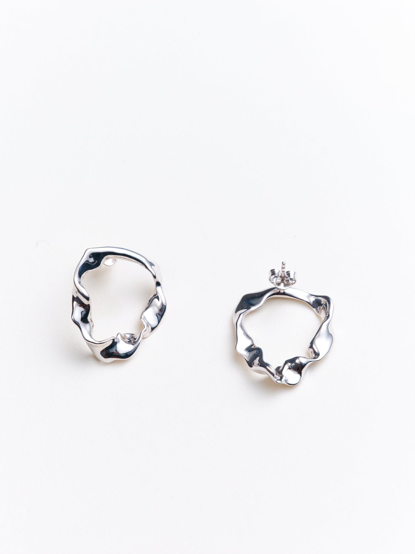 Nicola Beaten Round Earrings