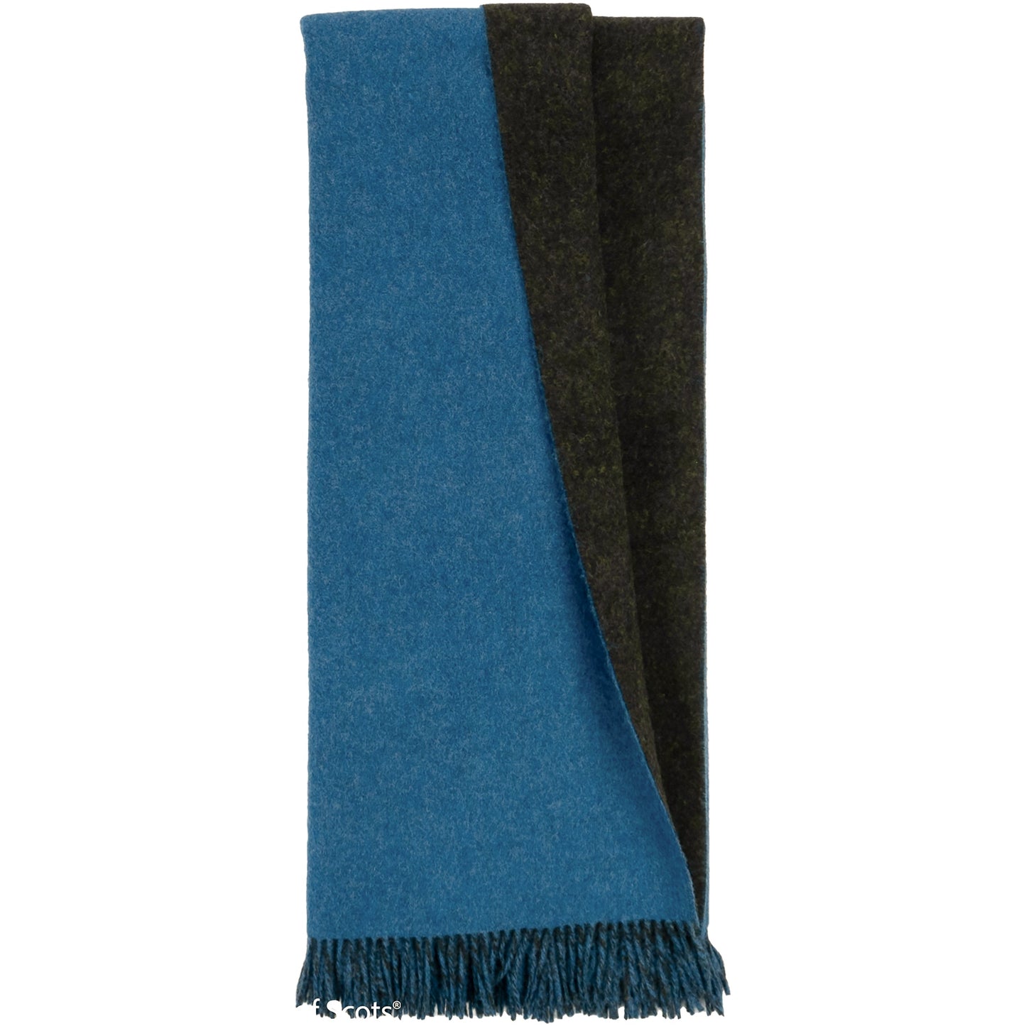 Highland Tweeds Reversible Double Cloth Throw (Sea/Green) - Osadia Concept Store