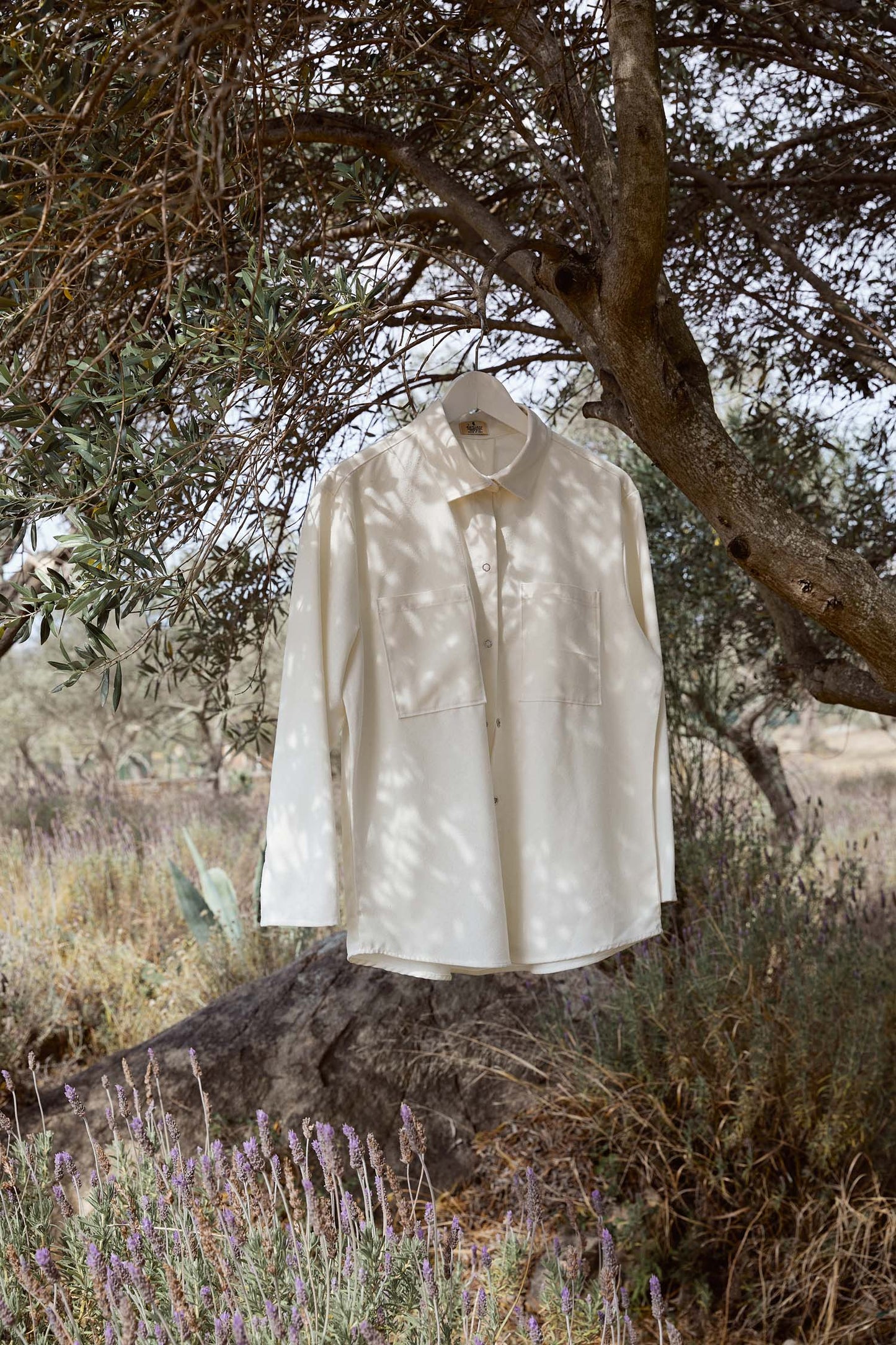 Relaxed Fit Raw Silk Shirt