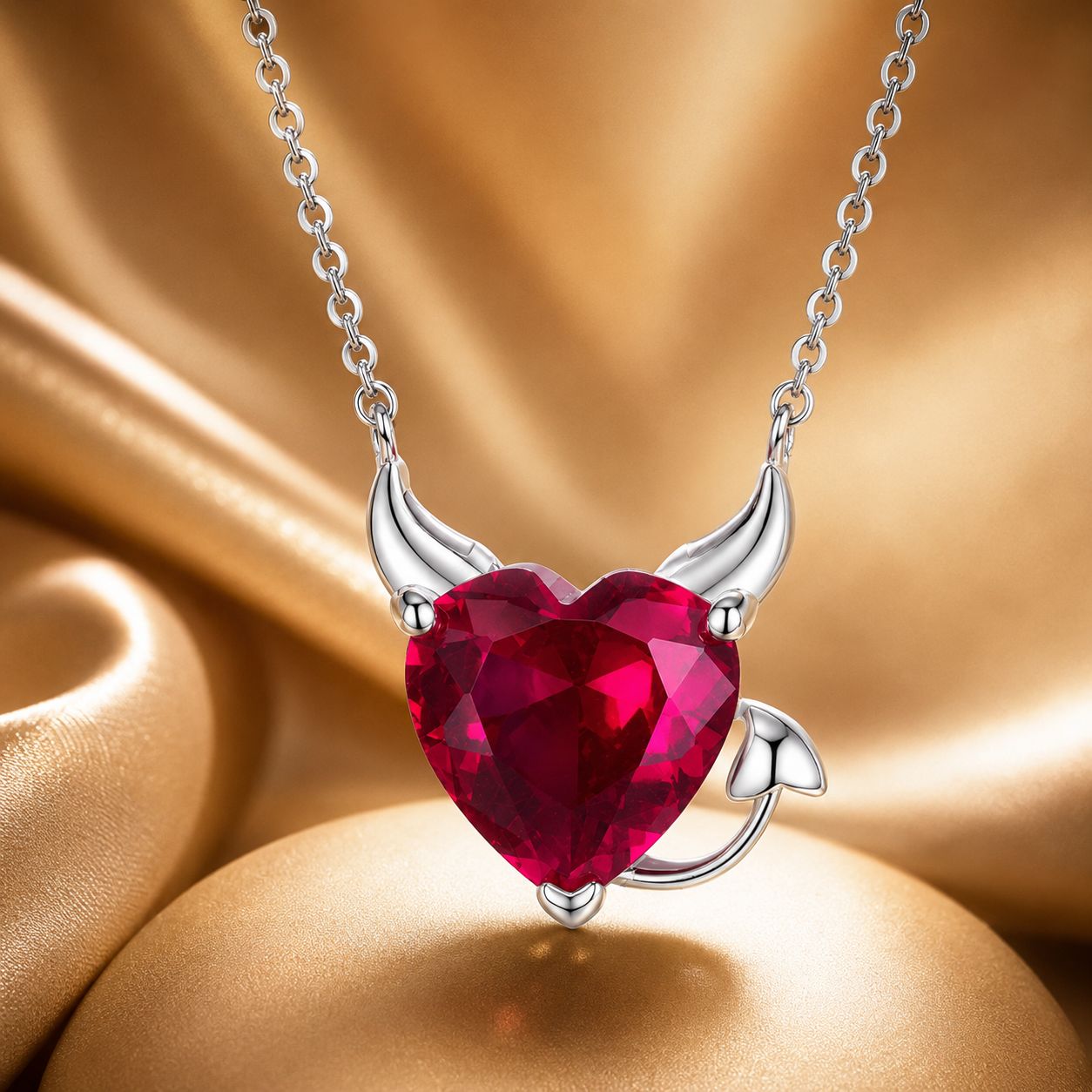 925 Sterling Silver Necklace with 1.5x1.3 cm Pendant for Women