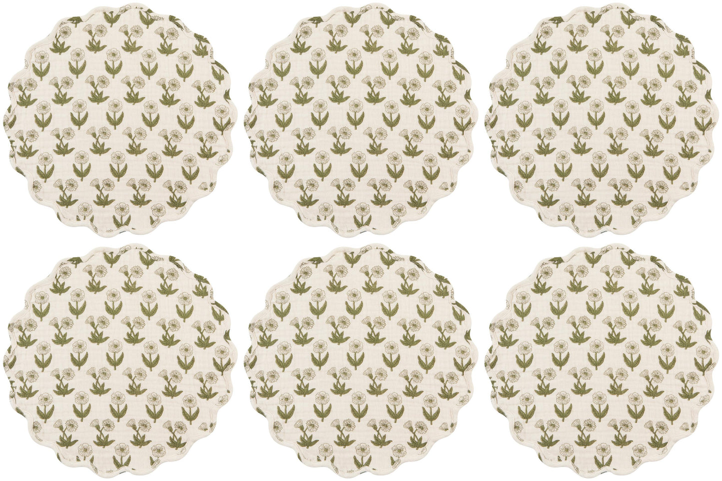 Set of 6 Placemat Double Weave Bloom