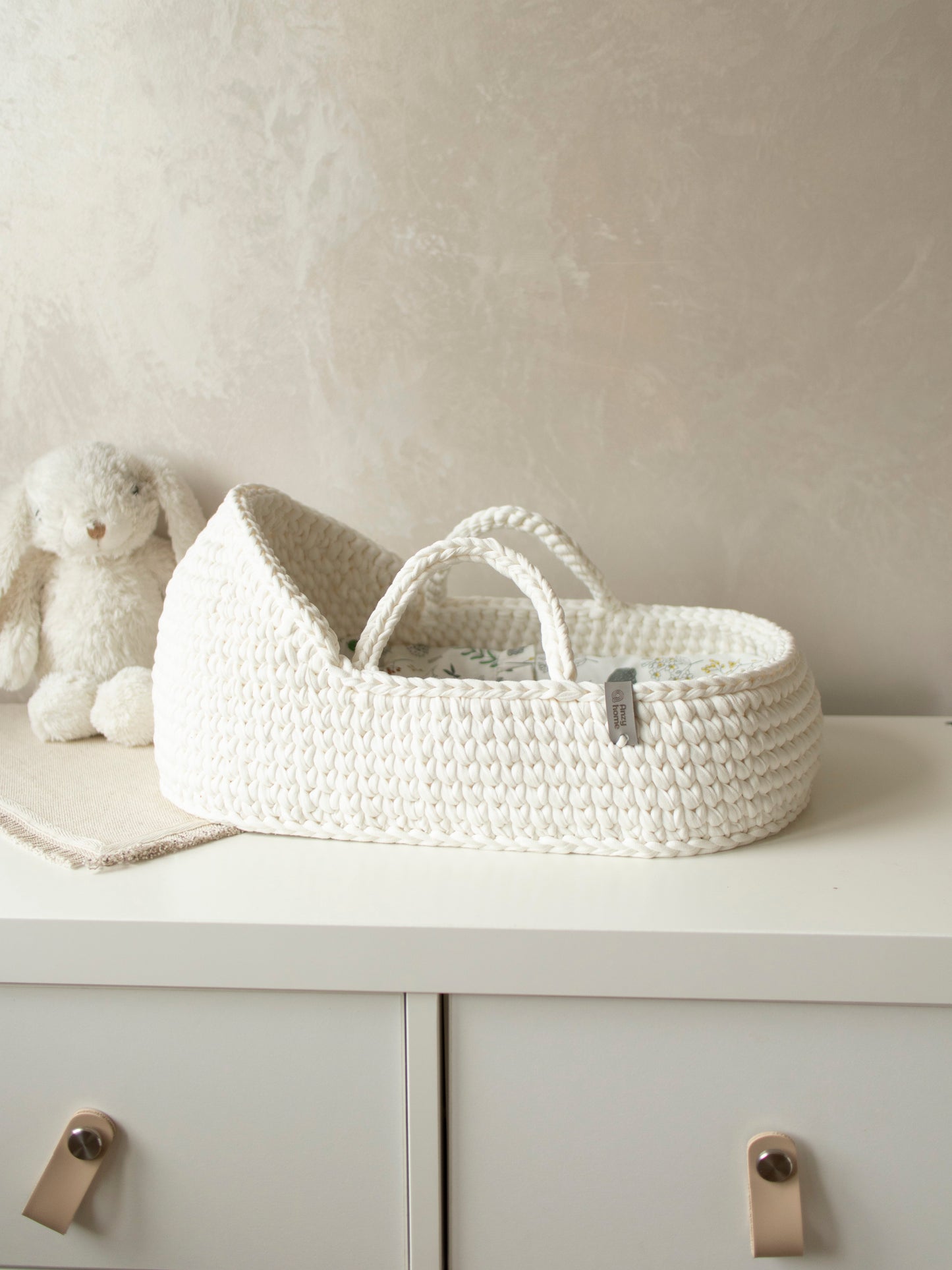 Doll Moses Basket w/Rocking Stand