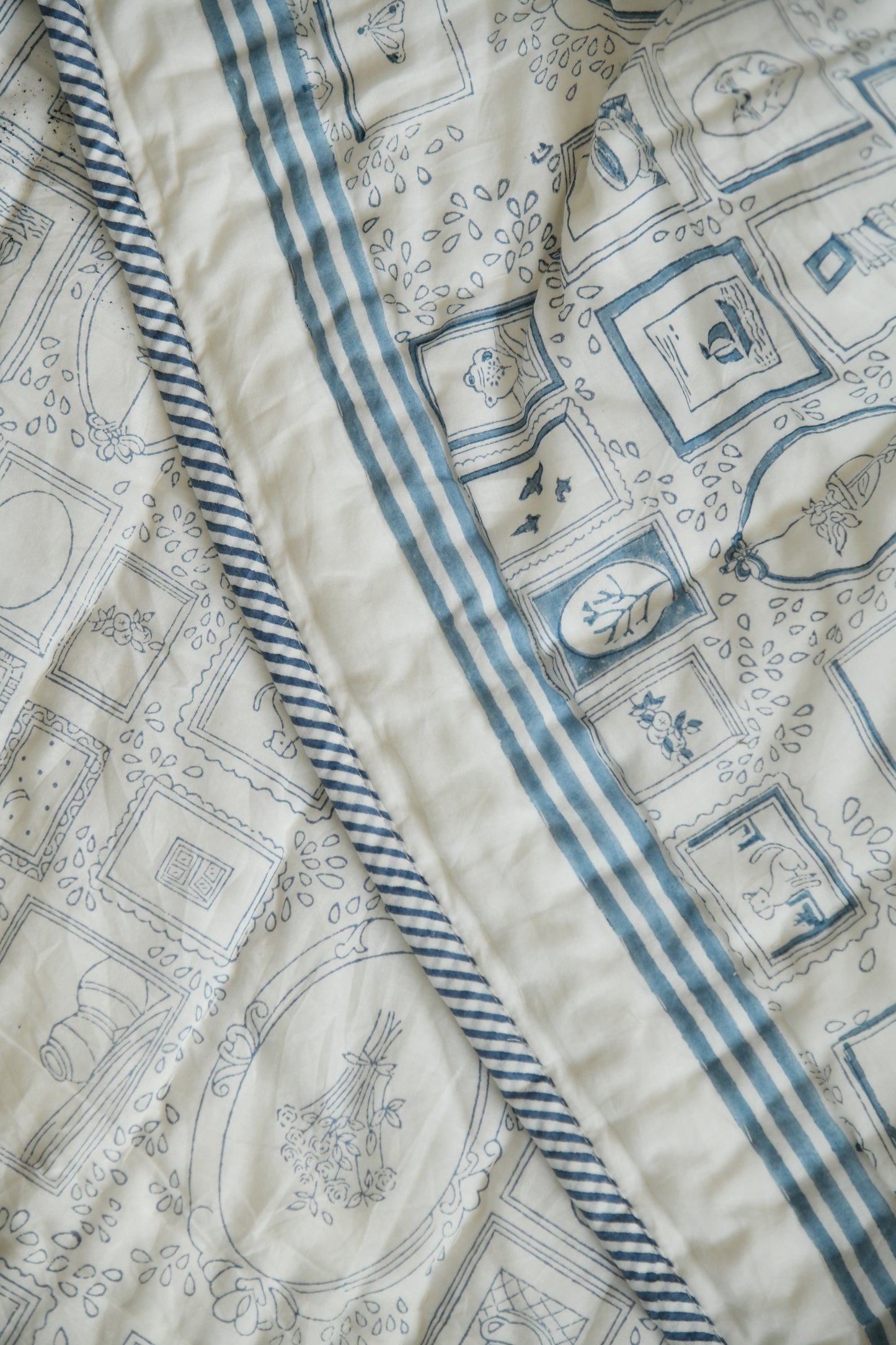 Draped In Memory - Hand Block Printed Blanket
