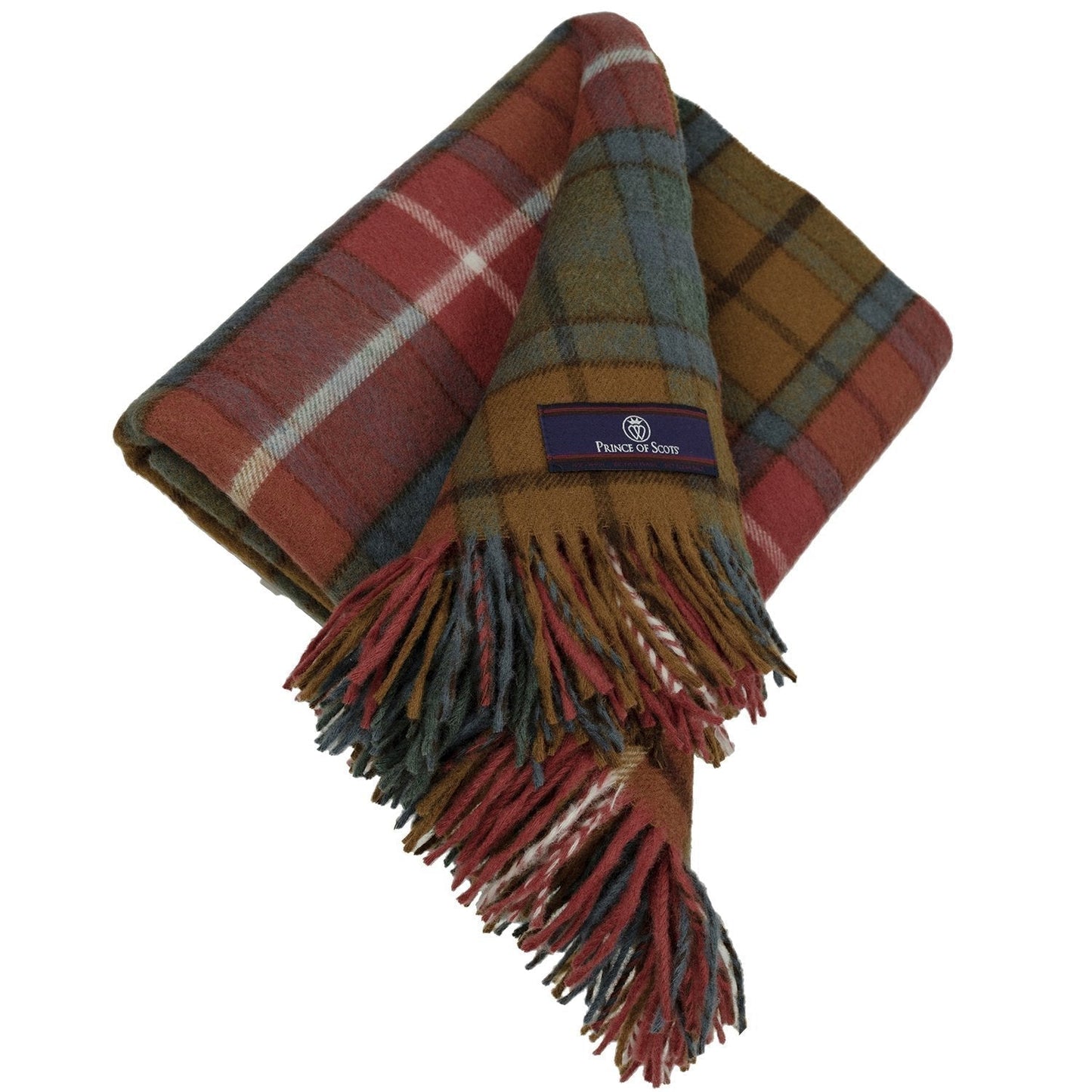 Highland Tartan Tweed Merino Wool Throw ~ Antique Buchanan~