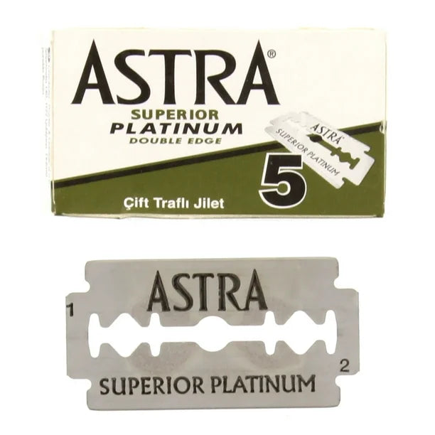 Astra Superior Platinum Double Edge Razor Blades - 5 Pack