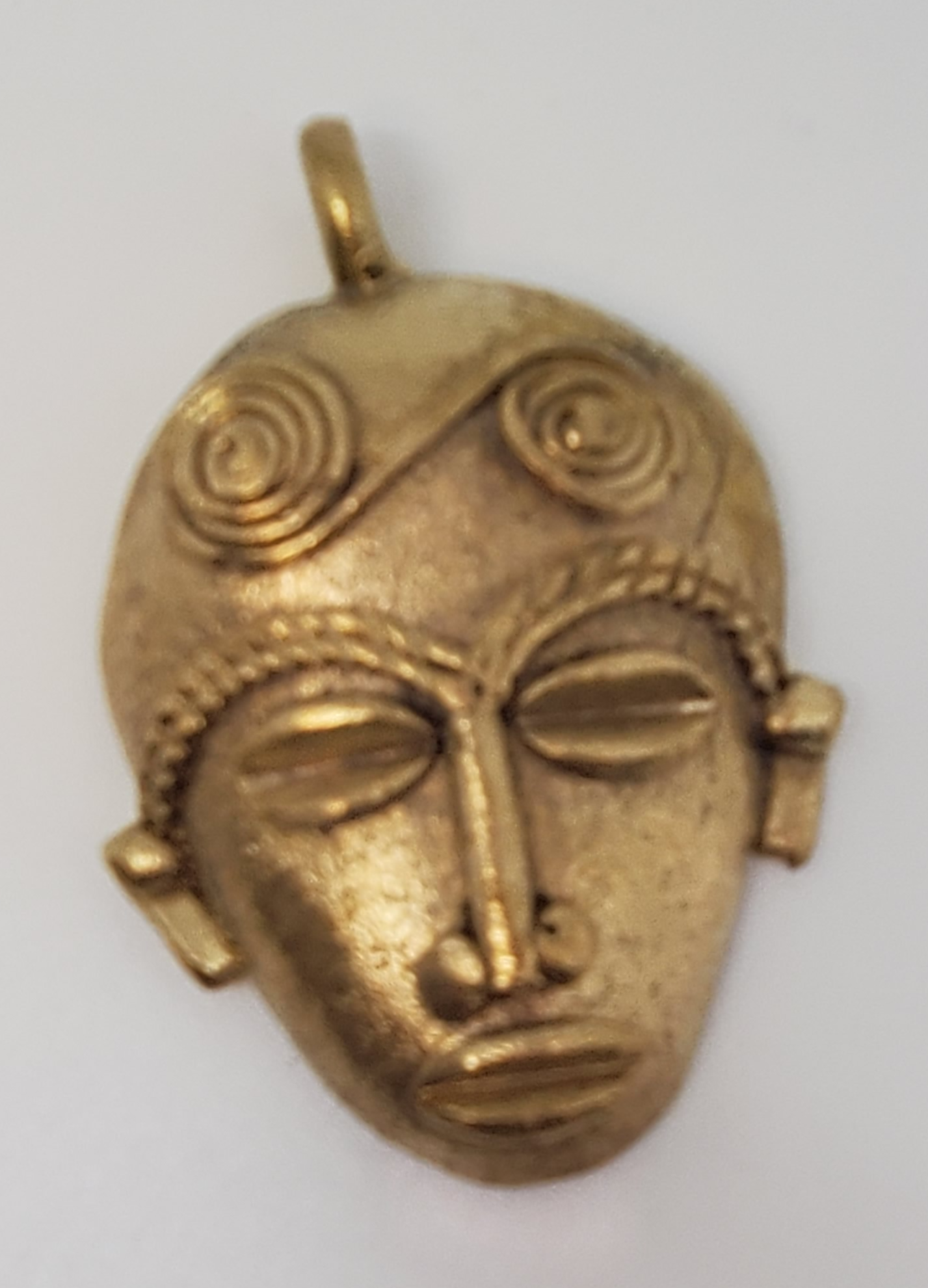 Brass Mask Bead Pendant