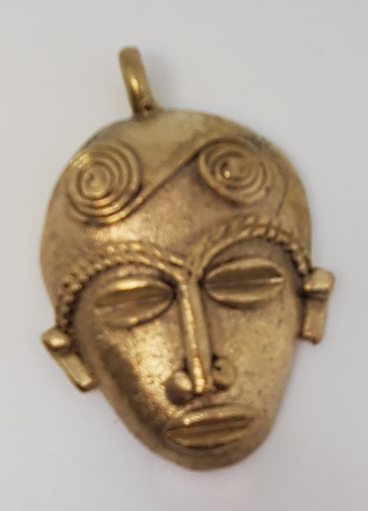 Brass Mask Bead Pendant