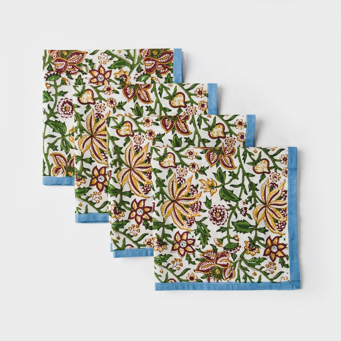 Florin Hand Block Printed Napkins Set of 4