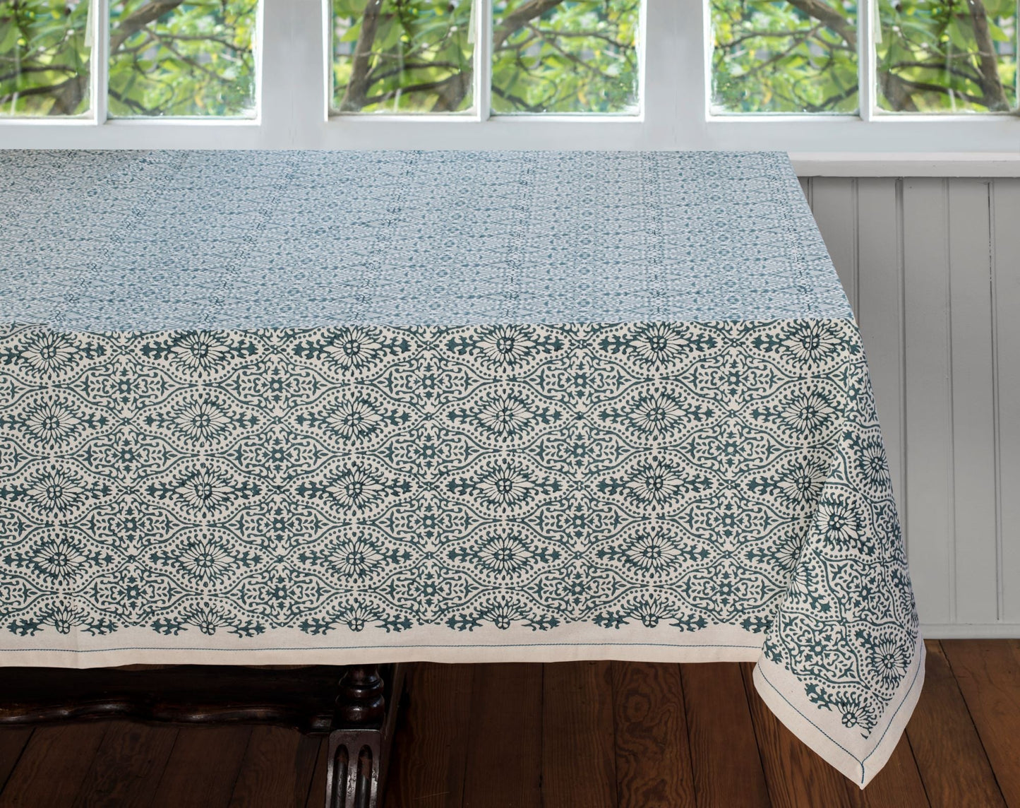 Hand Block Printed Tablecloth. Cotton - Fair Trade - Artisan Made