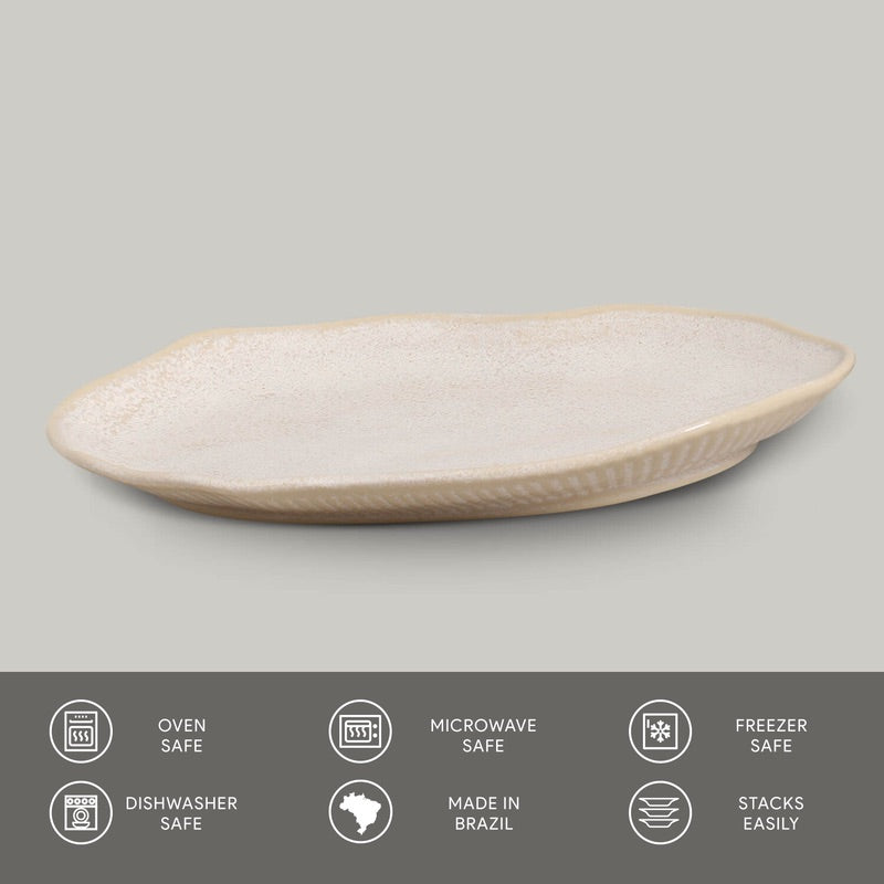 Shallow Bio Oval Platter Medium Set of 4