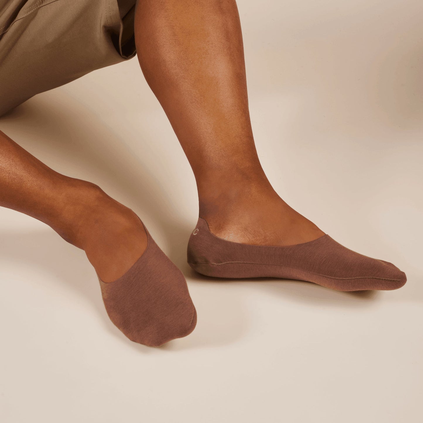 Unisex Cotton No Show Socks | Toffee Tan