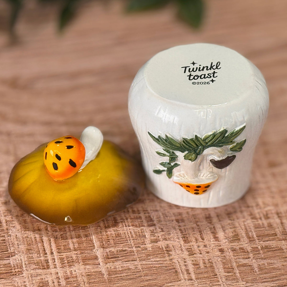 Merry Mushrooms-Inspired 70s Hand-Painted Trinket Box