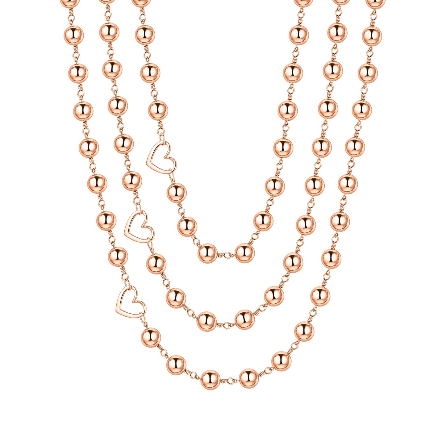 Rose Hematite 3-Layer Socialite Necklace | Magnetic Clasp
