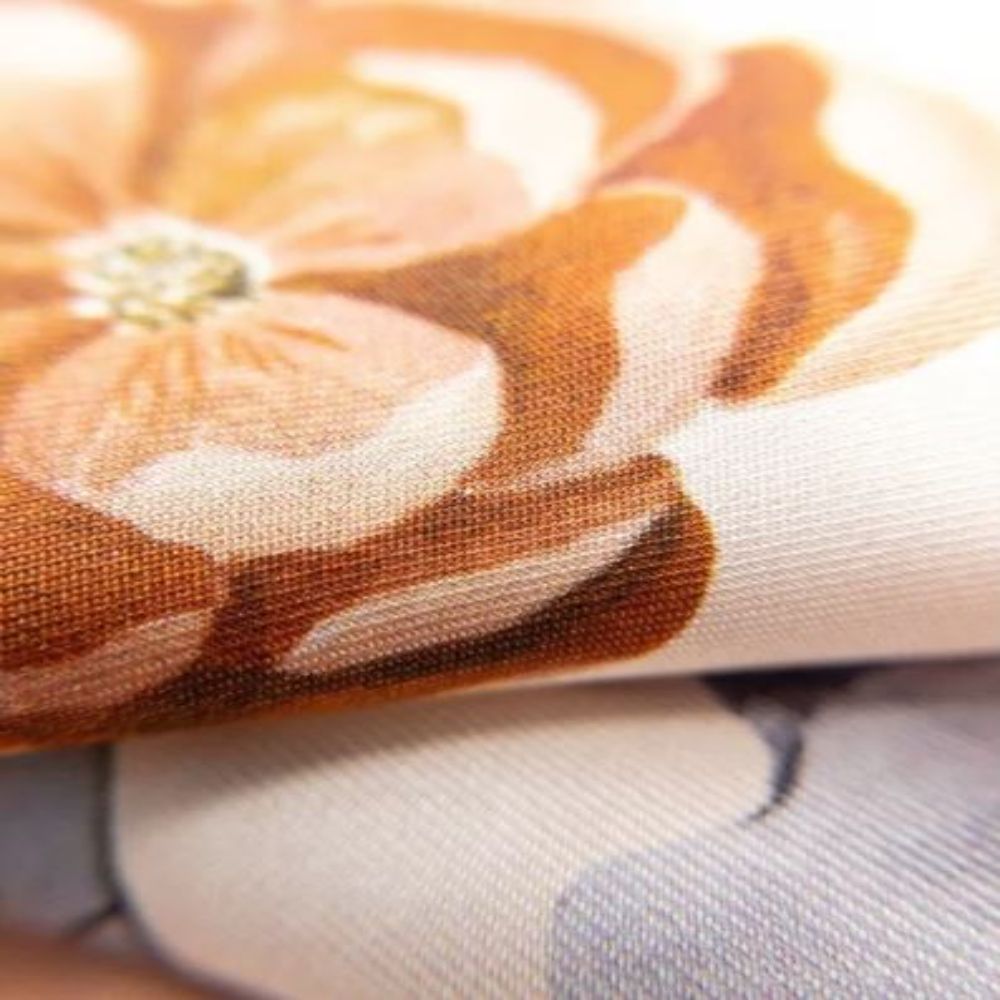 100% Silk Scarf: Columbine - Flowers & Butterflies
