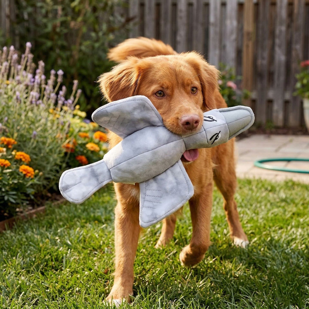 Squeaky Duck Dog Toy – Cotton Canvas – No Microplastics – Ducky-Do