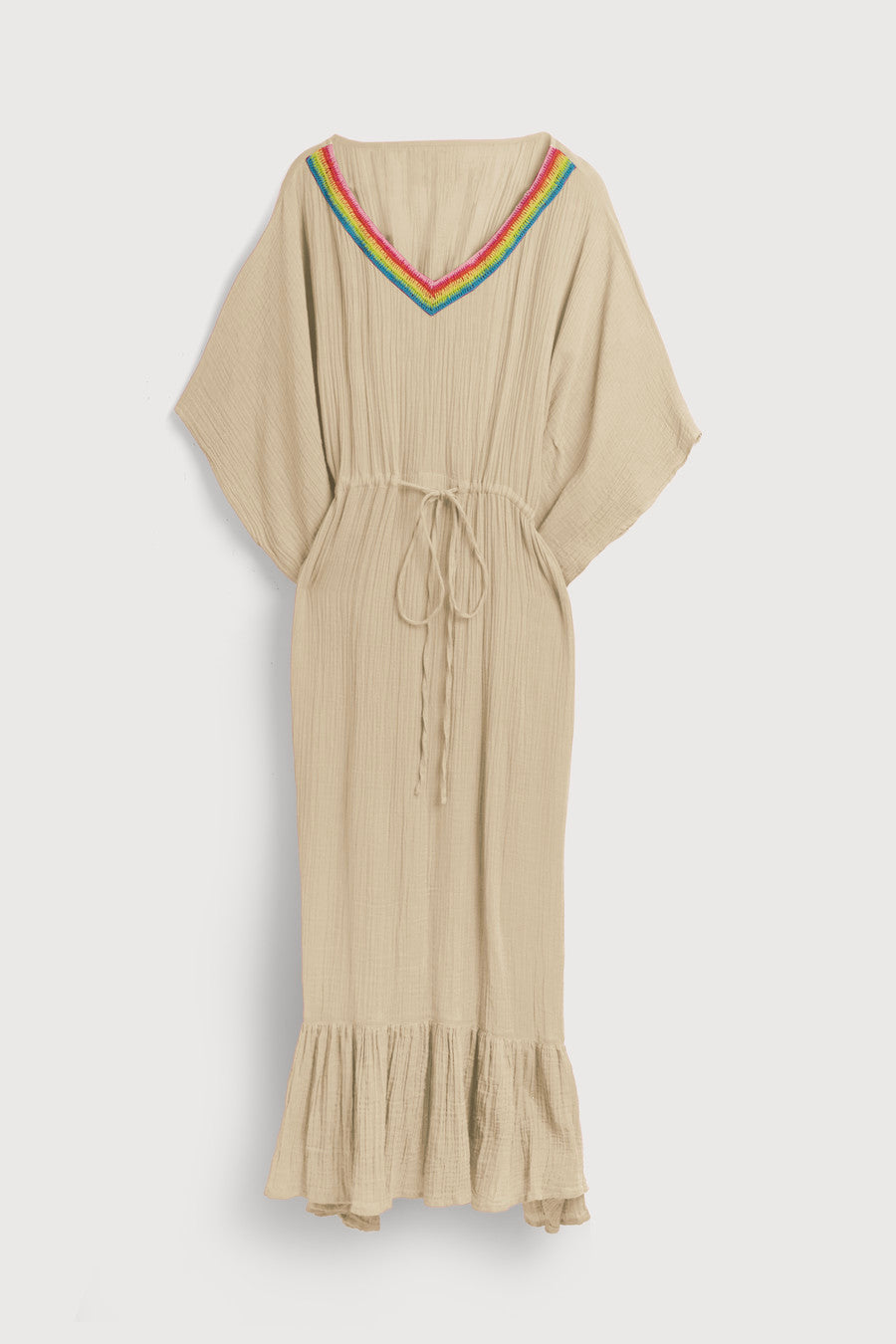 Crochet Rainbow Kaftan Maxi