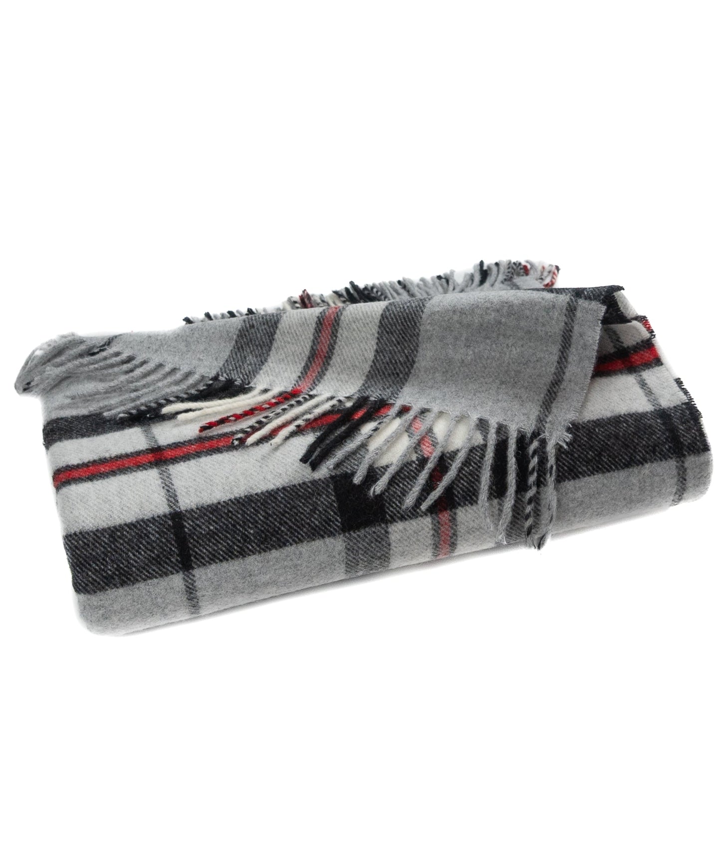 Prince of Scots Merino Wool Throw ~ Grey Thompson ~