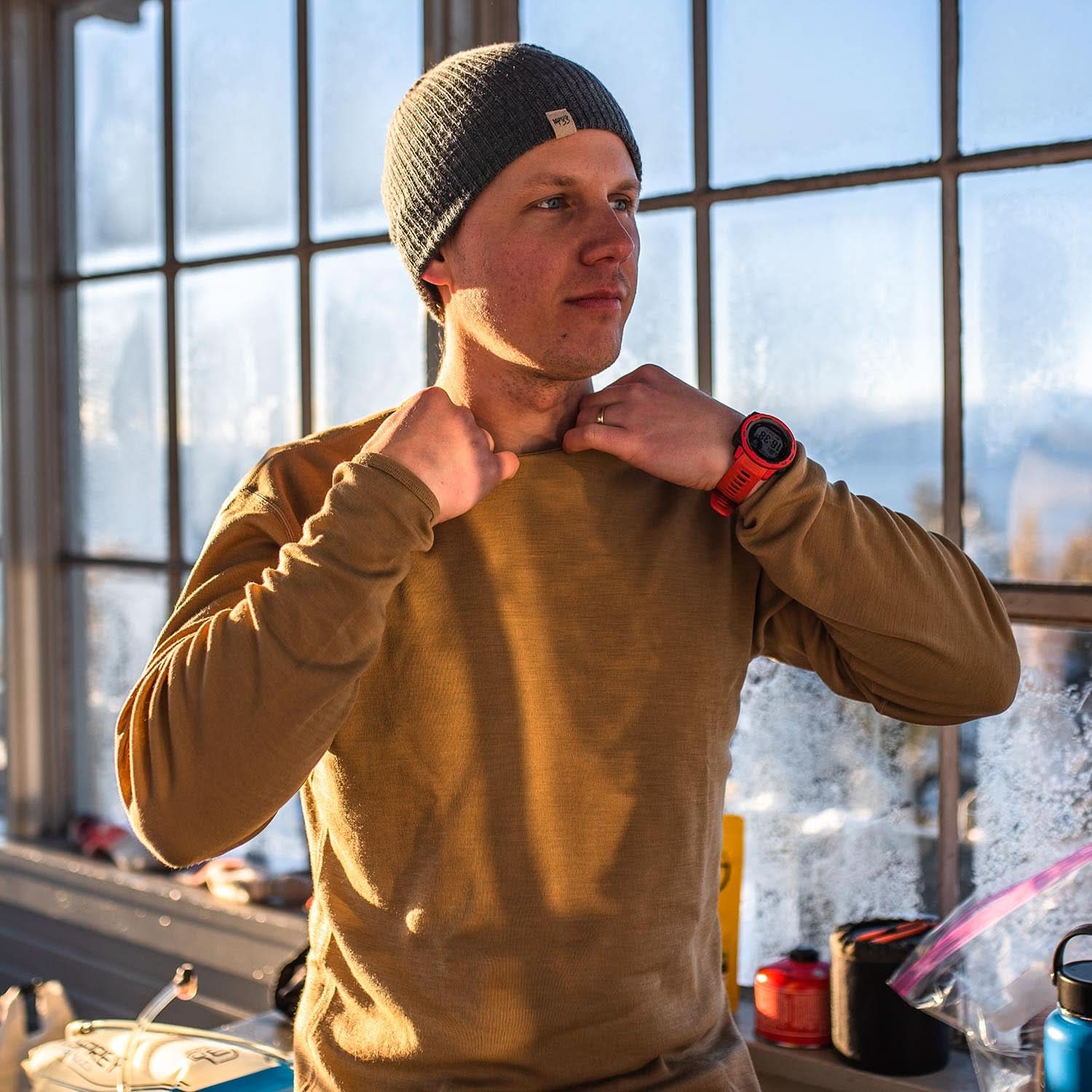 Men's Wool Thermal Top Midweight Base Layer - 100% Merino Wool - Osadia Concept Store