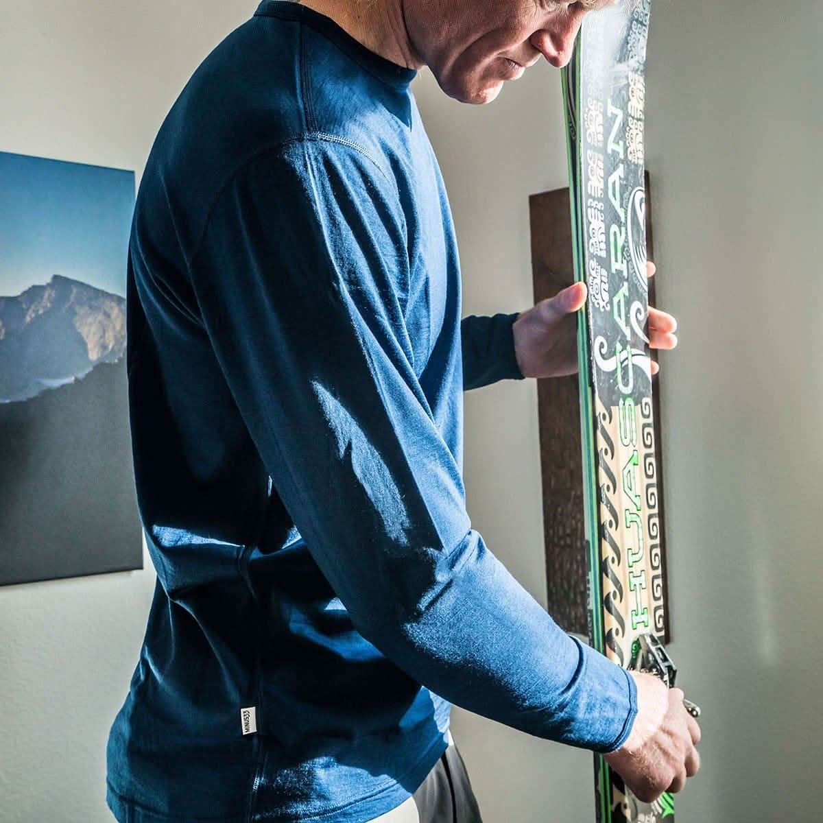 Men's Wool Thermal Top Midweight Base Layer - 100% Merino Wool - Osadia Concept Store