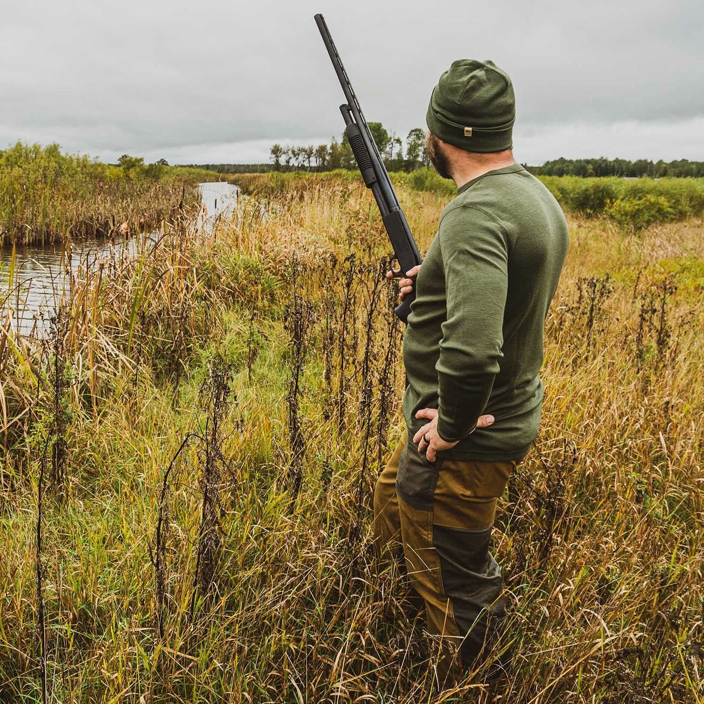 Men's Wool Thermal Top Midweight Base Layer - 100% Merino Wool - Osadia Concept Store
