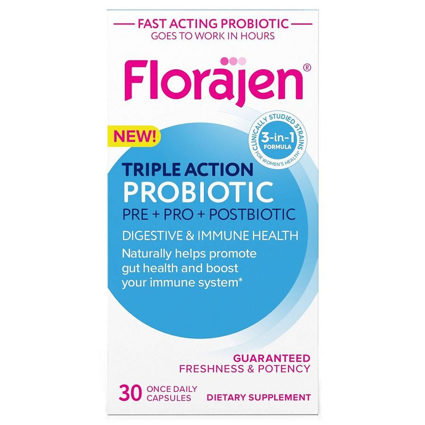 Florajen Probiotic, Triple Action, Capsules