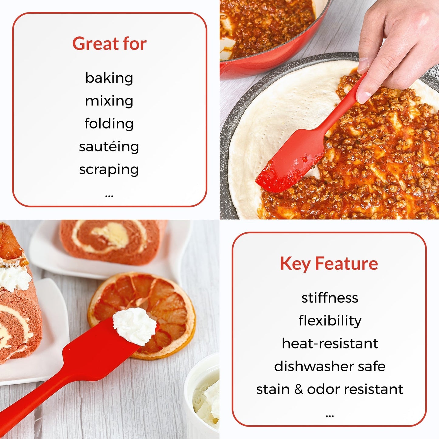 6 Piece Silicone Spatula Set