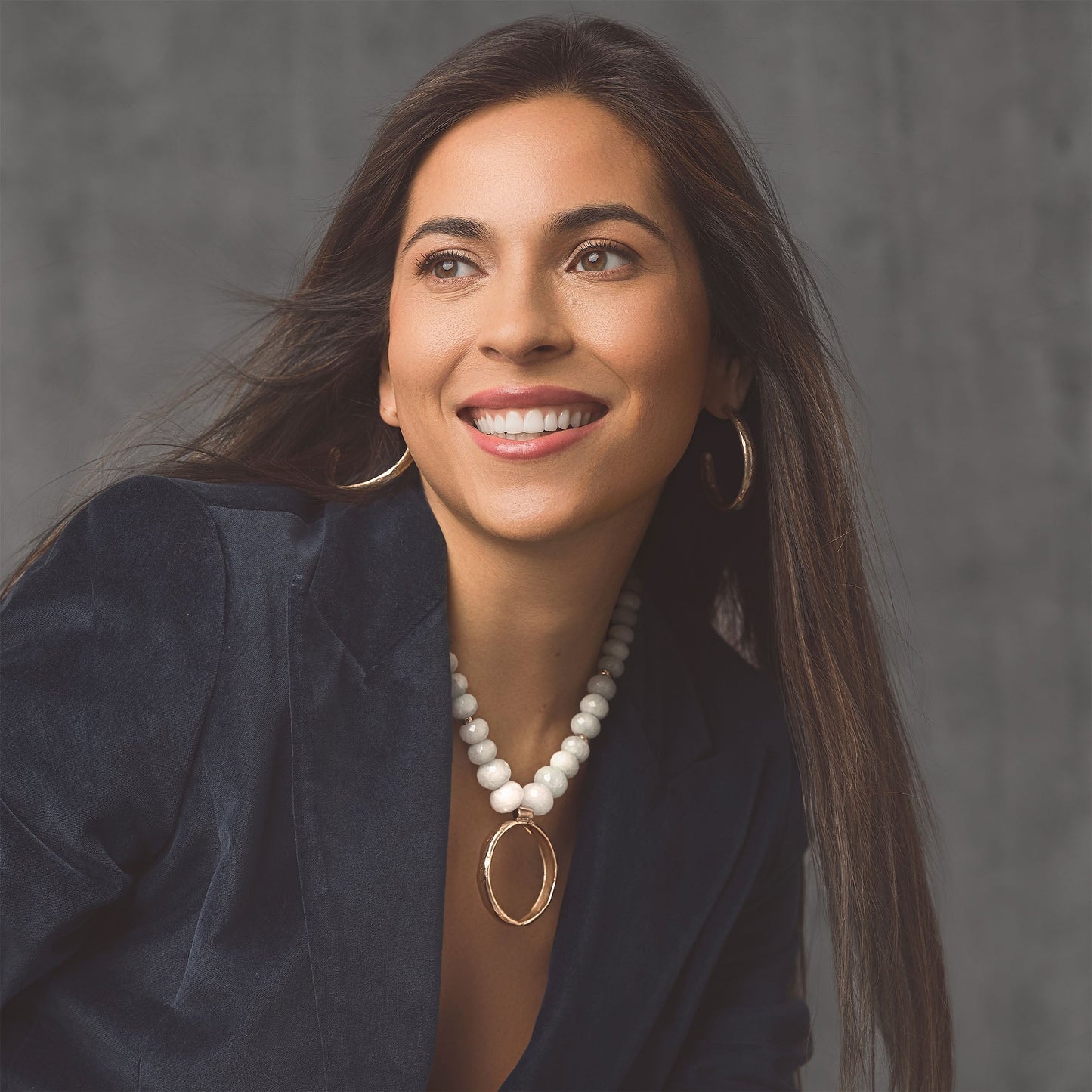 Aquamarine Sun Necklace