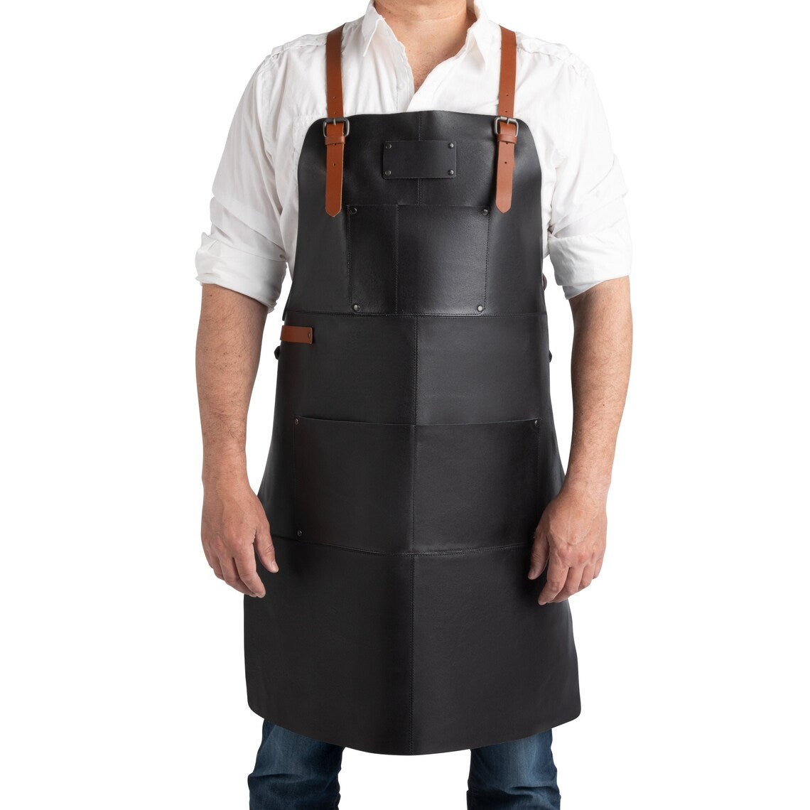 Theodore Black Leather Apron