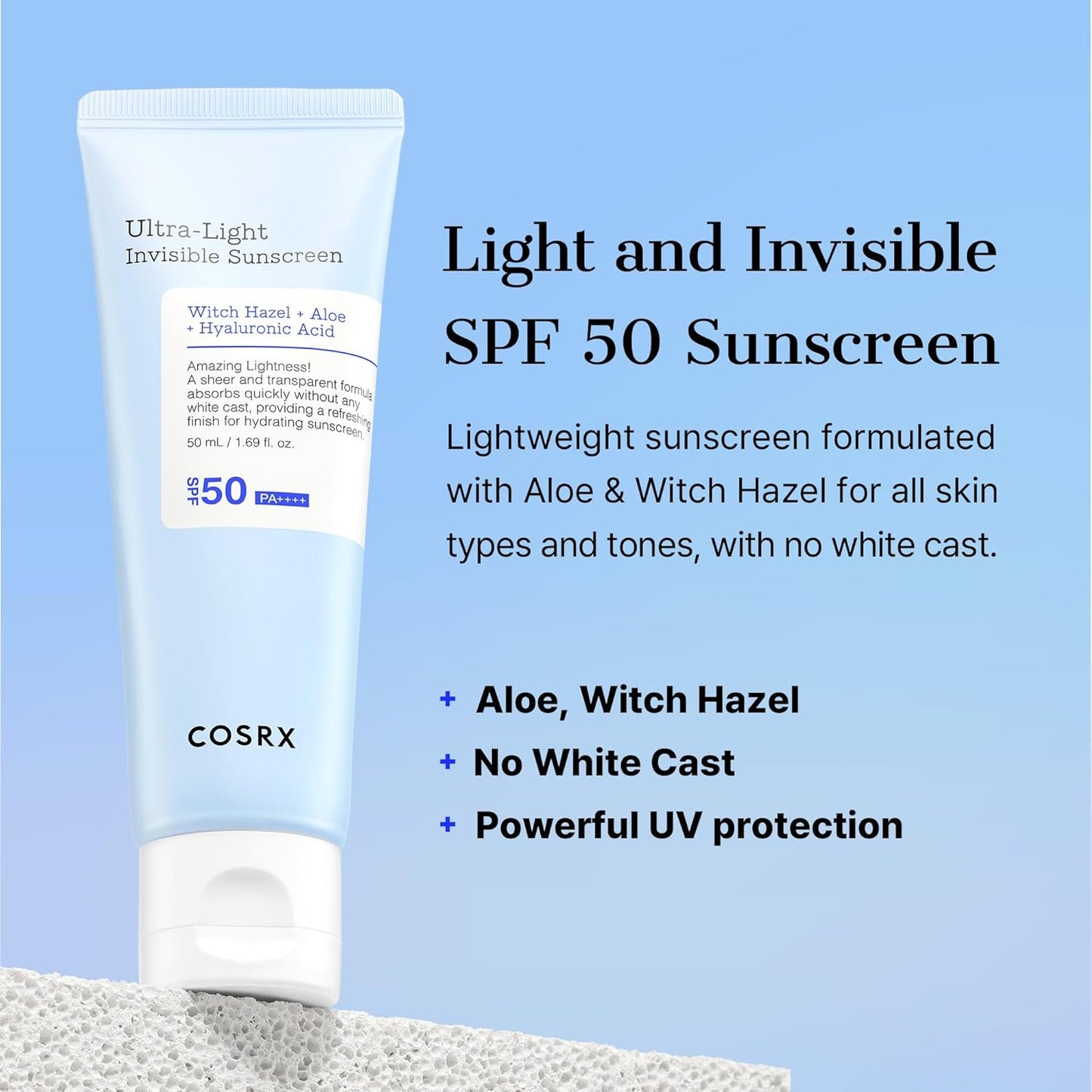 Cosrx Ultra-Light Invisible Sunscreen SPF50 PA++++ - Osadia Concept Store