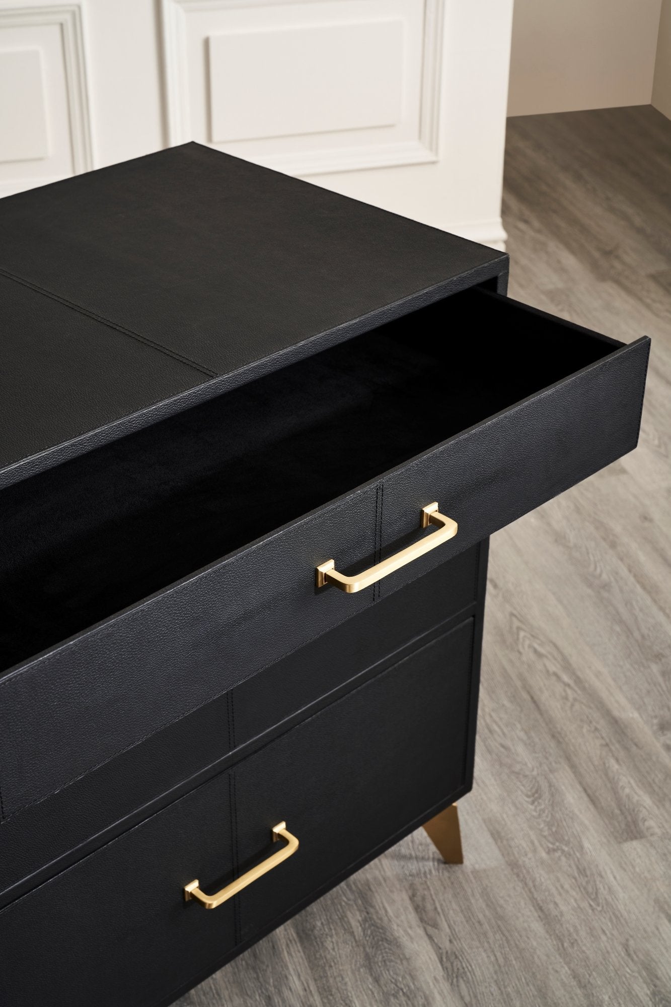 Berkeley Six Drawer Leather Dresser