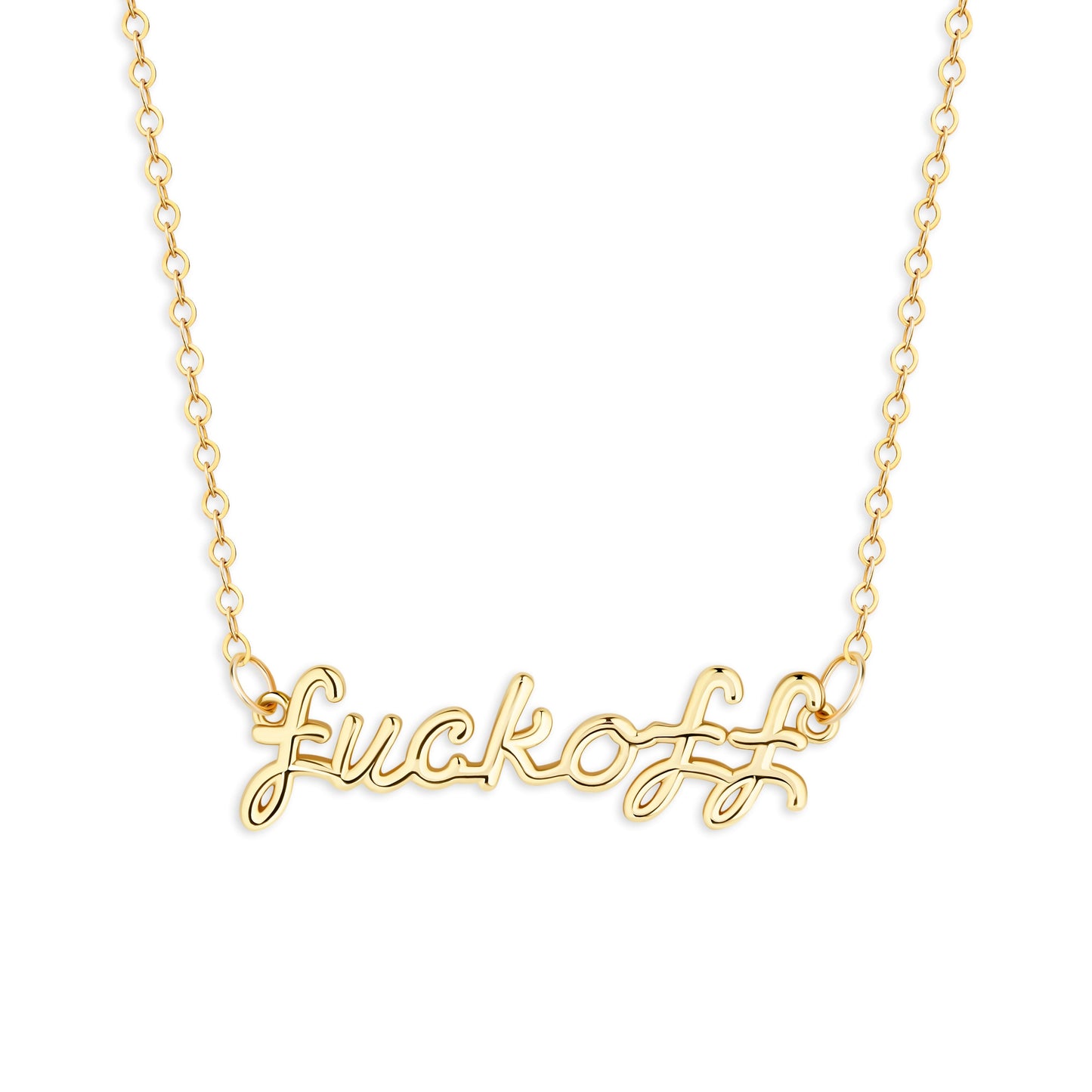Fuck Off Necklace (Gold and Silver)