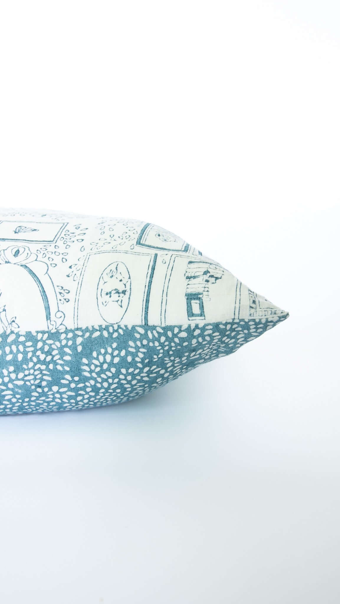 Wall Of Frames - Hand Block Printed Pillow  Cover