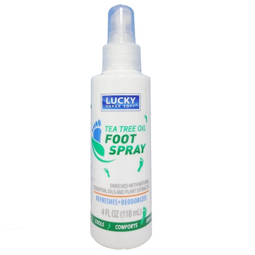 Lucky Super Soft Tea Tree Oil Foot Spray, 4 Oz
