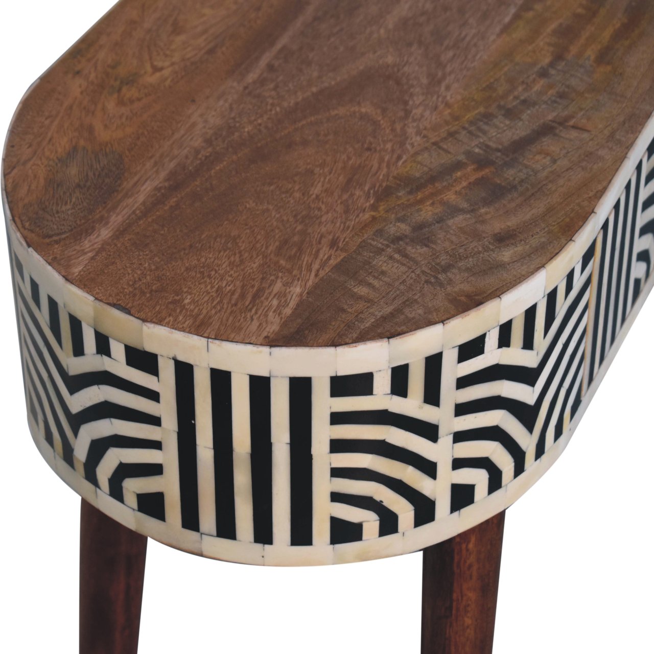Solid Wood Honey Caramel Edessa Bone Inlay Console Table