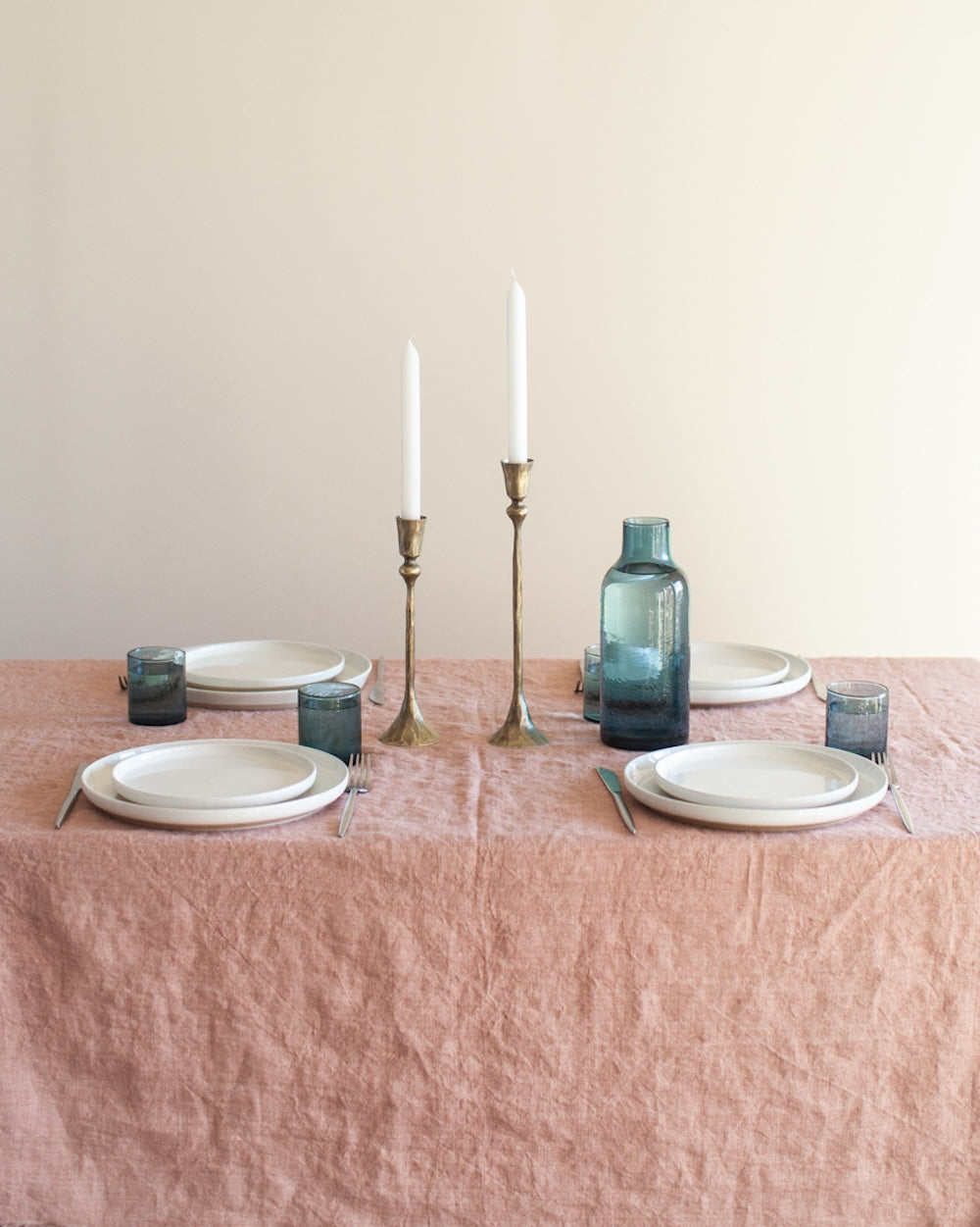 S/2 Gemini Candlesticks - Brass Finish