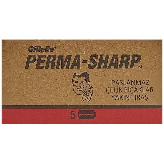 Gillete Perma-Sharp Double Edge Razor Blades - 20x5 Pack