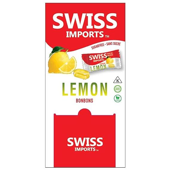 Swiss Imports Lemon Sugar Free Bonbons Hard Candy Drops 1.4 Oz