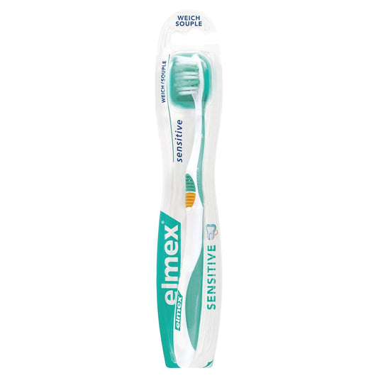 Elmex Sensitive Professional Toothbrush Extra Supple - Colour: Green - Blue - 0.80 Oz