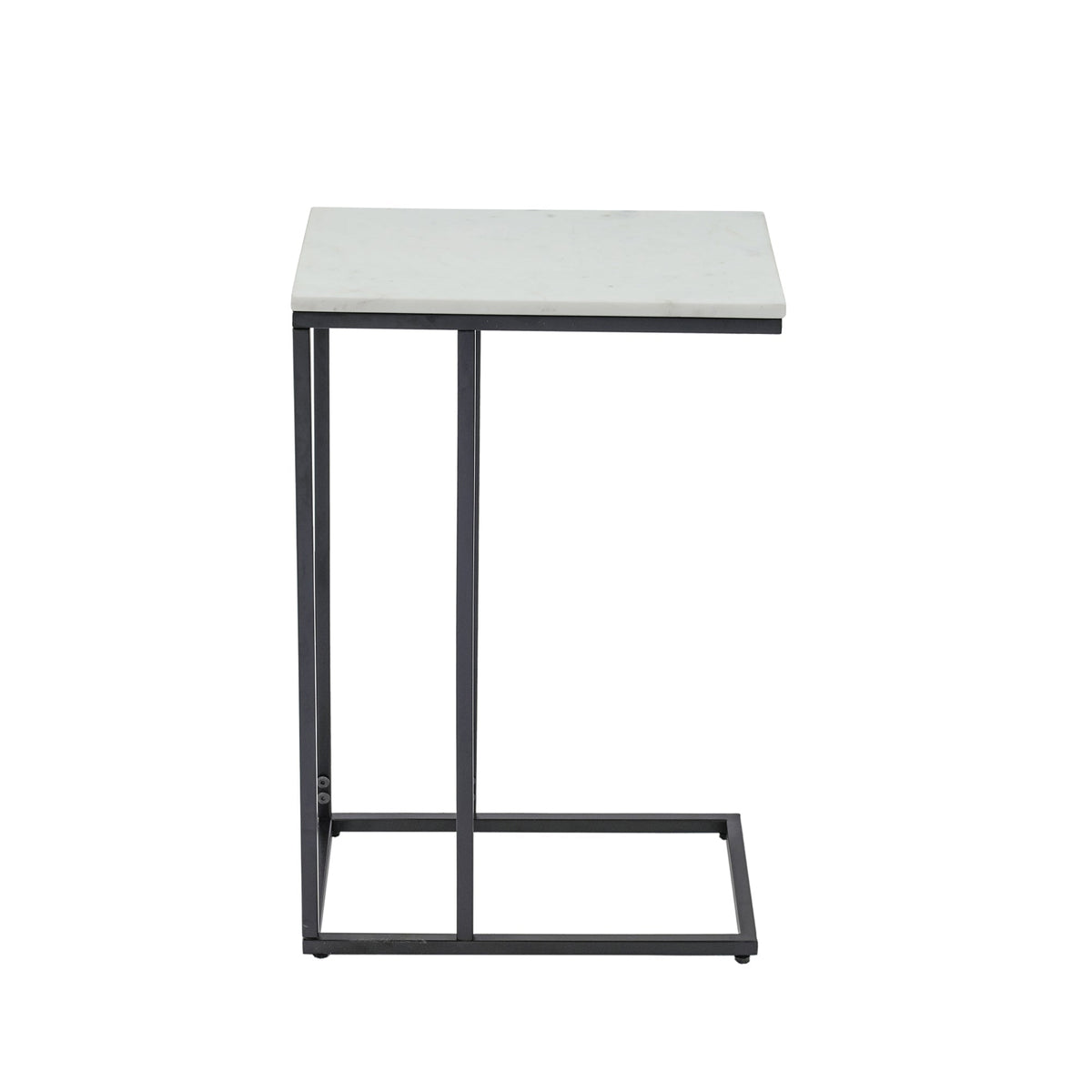 C-Shape Side Table with Marble Top