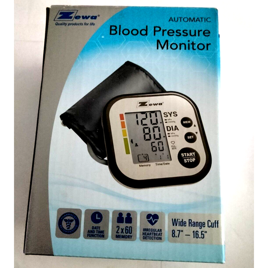 Zewa Automatic Blood Pressure Monitor, Wide Range Cuff -Model UAM-710