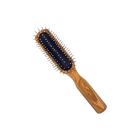 Dural Wooden Rubber Cushion Brush Steel Pins with Plastic Tips