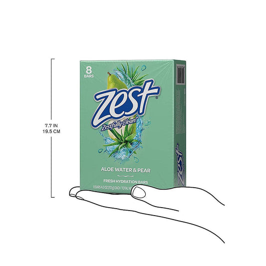Zest Fresh Aloe Refreshing Soap 8-4.0 Oz. Bars