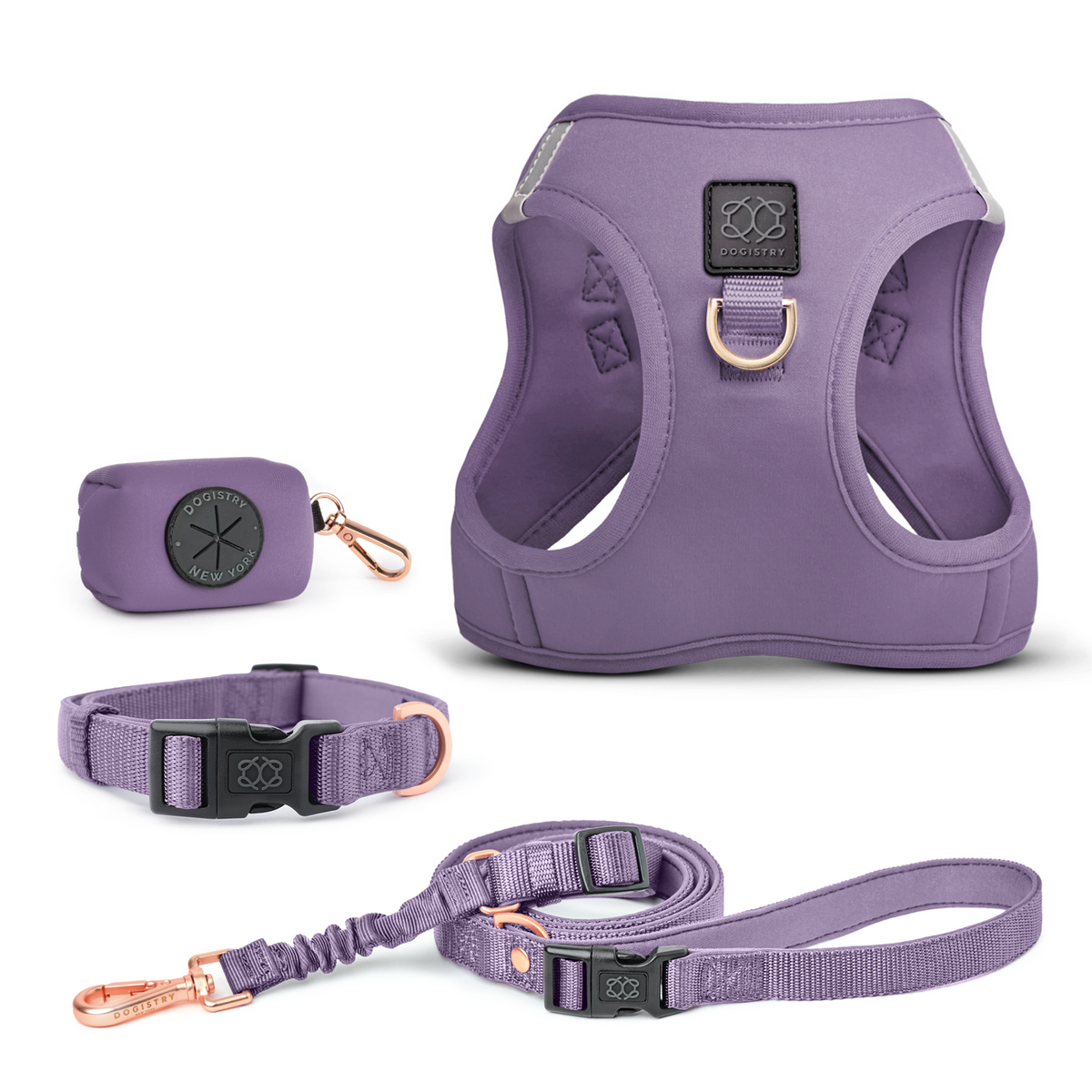 SoHo Complete Dog Walking Set - Lilac Gray