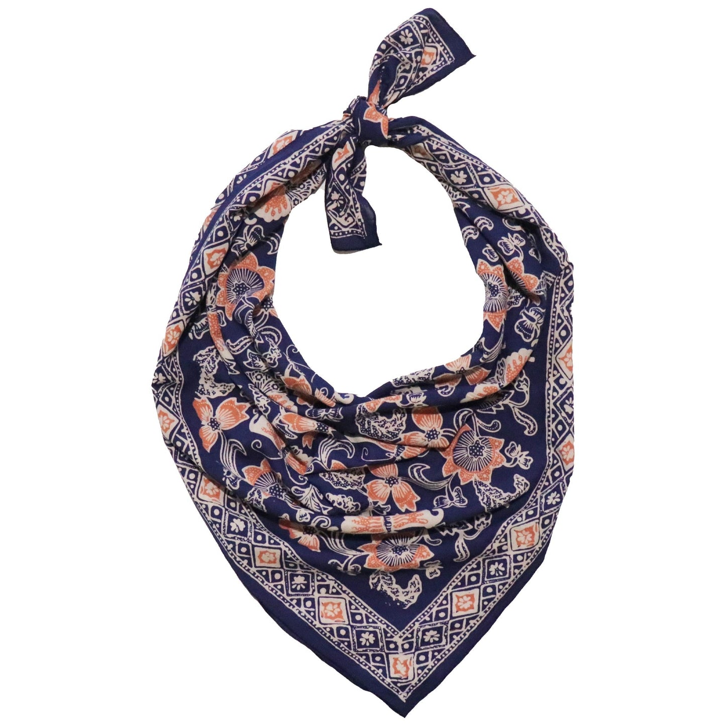 Large 39" Hand Dyed Batik Bandana - Passion Flutter