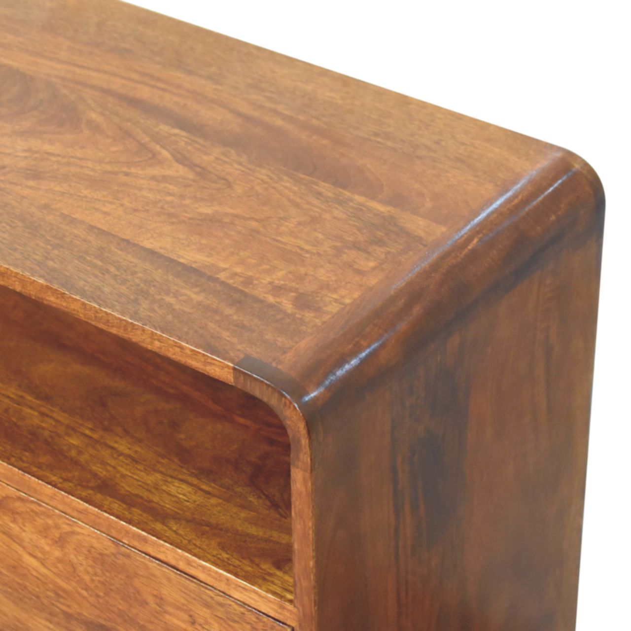 Solid Wood Curved Nordic Charm Console