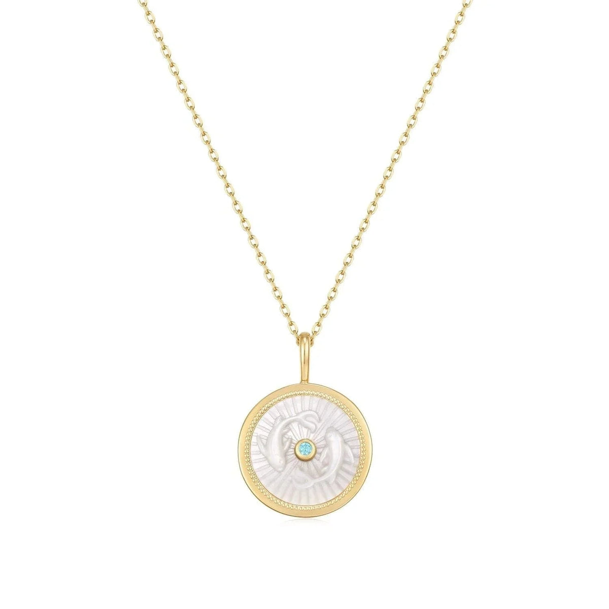 Zodiac Pisces Mother Of Pearl Necklace
