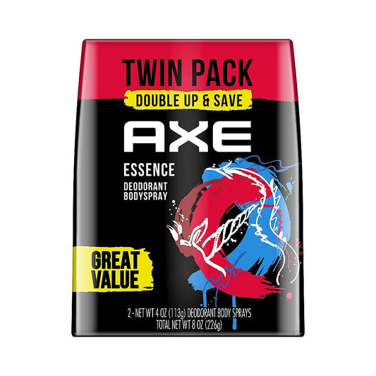AXE Body Spray For Men, Essence 4 Oz, Twin Pack 4 Oz